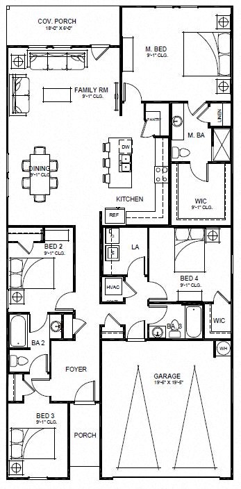 a floor plan of a house with different floors